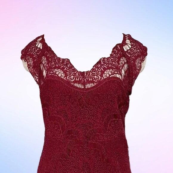 Free People Intimately Daydream Lace dress in Burgundy - Picture 2 of 4